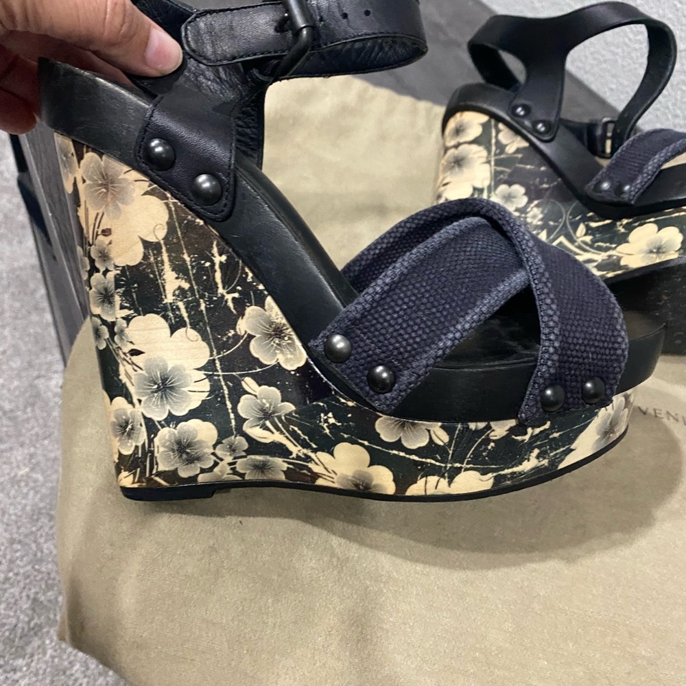 Bottega Veneta used floral wedges